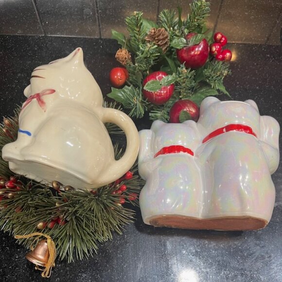 Japanese Maneki Neko Bank and Vintage Puss N’ Boots Creamer - Picture 3 of 7